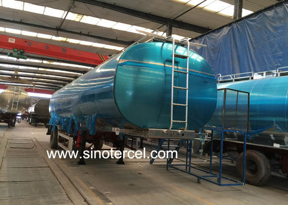 Semi Vac Trailer ถังเชื้อเพลิง Semi Trailer ด้วยโลโก้ที่กําหนดเอง