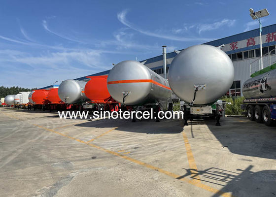 Q235 ถังน้ํามันเหล็กคาร์บอน รถลากครึ่งพร้อมห้องหนึ่งสําหรับขนส่งสินค้าจํานวนมาก