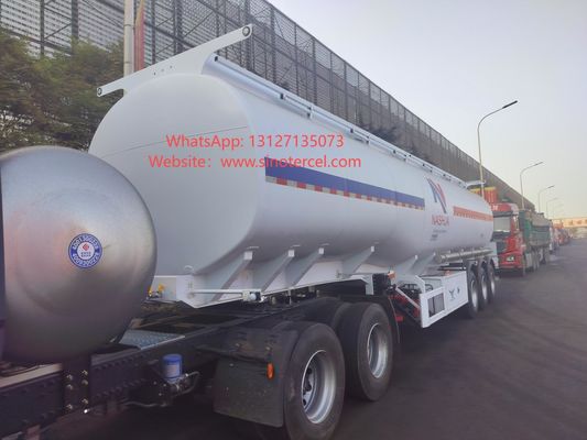 3Axles ขาวน้ํามันถัง Semi Trailer กับ 45CBM ความจุ