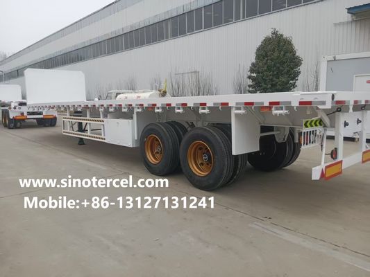 2 แอ็กซ์ Flatbed Semi Trailer การแก้ไขที่สุดยอดสําหรับความต้องการการขนส่งภาระหนัก