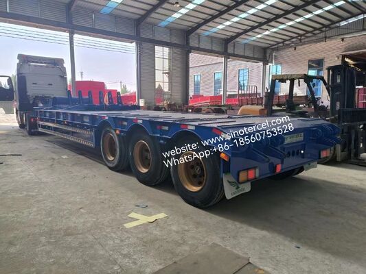 Semi Lowbed Trailer 60t 3 Axle Low Bed Trailer Pull Containers Suitable for Pulling Construction Machinery and Excavators