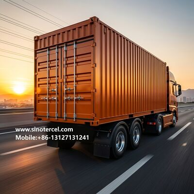 53ft สีเหลืองปิดกล่อง Semi Trailer ด้วยด้านและประตูหลัง