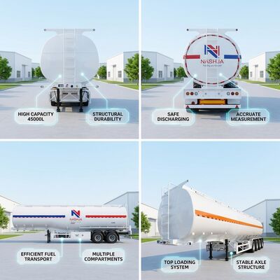 40CBM ถังน้ํามัน Semi Trailer ความจุขนาดใหญ่ดึงน้ํามันอาหาร น้ํามันน้ํามันแพร่ น้ํามันล้าง