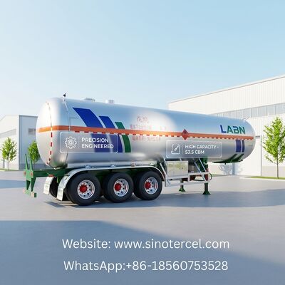 30CBM -60CBM Semi Tanker Trailer Pentane Semi Trailer 3 แรง / 4 แรง