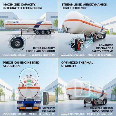 30CBM -60CBM Semi-Tanker Trailer Pentane Semi-Trailer 3 แอ็กซ์