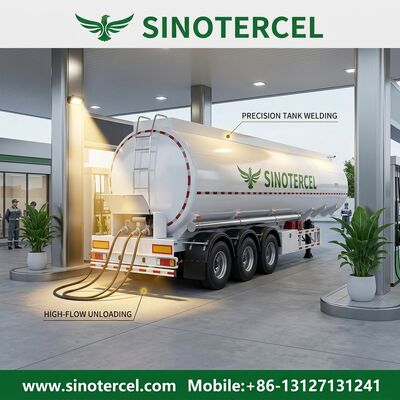 35CBM 3 Axle Fuel Tank Semi Trailer พร้อมตัวเลือก ABS